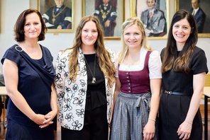 Absolventinnen Doktorats- und PhD-Studiums: Glantschnigg-Eisl Ursula, Juffinger Anna, Lindinger Sarah, Strohmayer Carina
