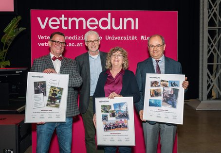 Armin Saalmüller, VR Otto Doblhoff-Dier, Annemarie Käsbohrer und Franz Schwarzenberger.